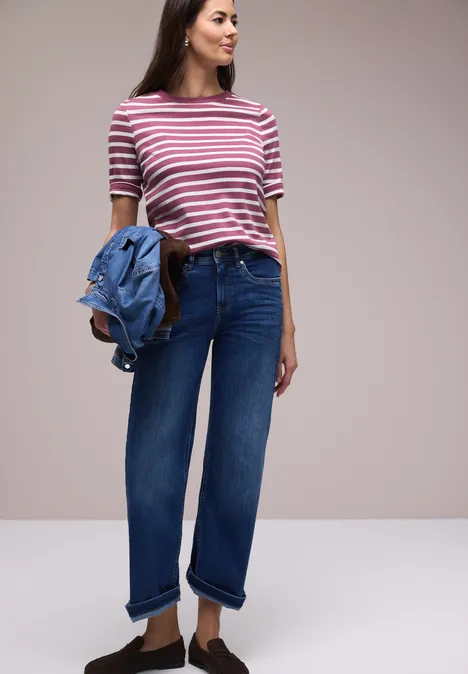 T-shirt à rayures dark clouded blush