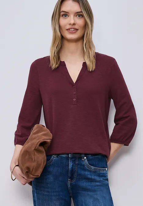 Shirt im Tunika-Look truffle red