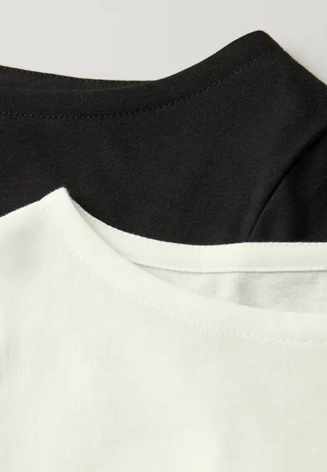Basic Shirt in een 2-pack off white/black