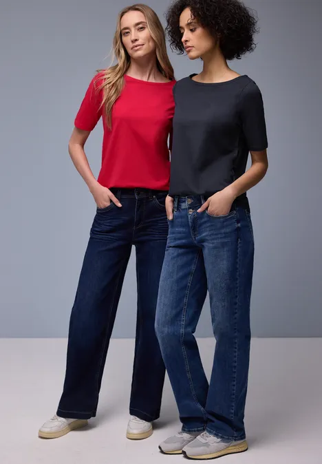 Basic Shirt in een 2-pack shadowed navy/salsa red