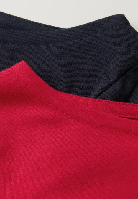 Basic Shirt in een 2-pack shadowed navy/salsa red