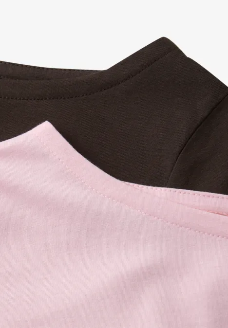 Basic Shirt in een 2-pack espresso brown/minimal rose
