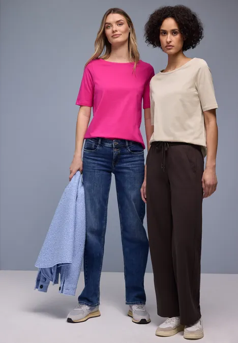 T-shirt basique en pack de 2 cotton beige/magenta dream