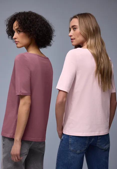 Basic Shirt im 2er-Pack minimal rose/dark clouded b. Basic Shirt im 2er-Pack minimal rose/dark clouded b.