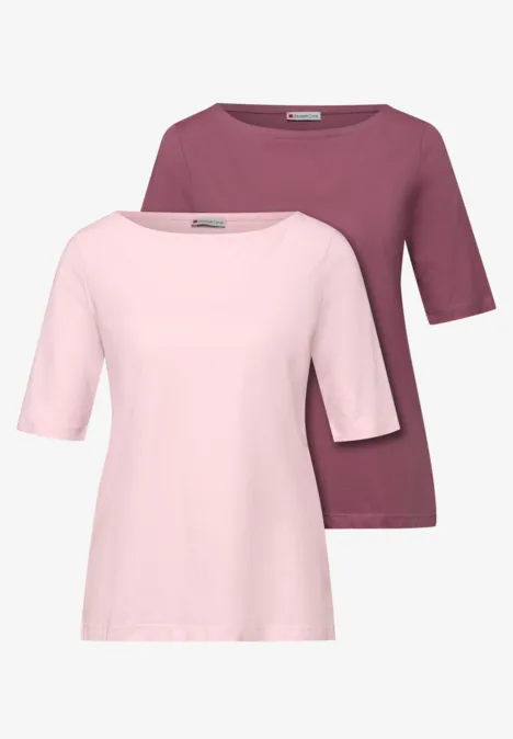 Basic Shirt im 2er-Pack minimal rose/dark clouded b. Basic Shirt im 2er-Pack minimal rose/dark clouded b.