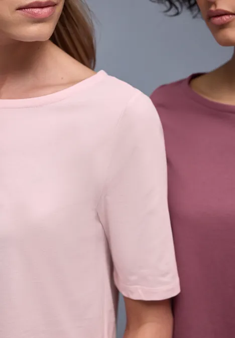Basic Shirt im 2er-Pack minimal rose/dark clouded b. Basic Shirt im 2er-Pack minimal rose/dark clouded b.