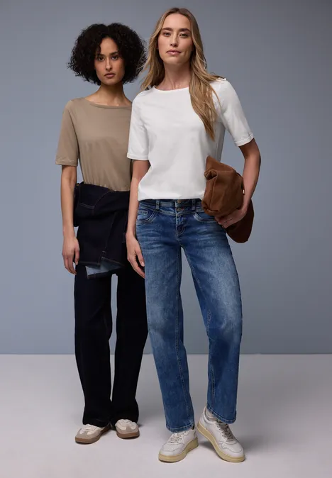 Basic Shirt in een 2-pack off white/light terra mocha