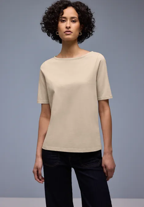 Basic T-Shirt cotton beige