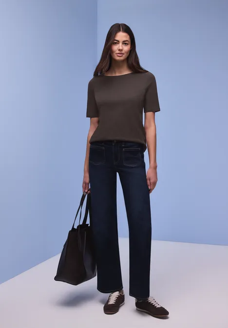 T-shirt de base espresso brown