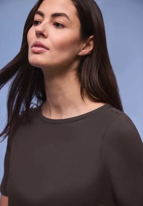 T-shirt de base espresso brown