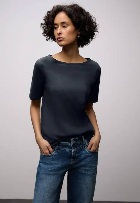 Basic T-Shirt shadowed navy