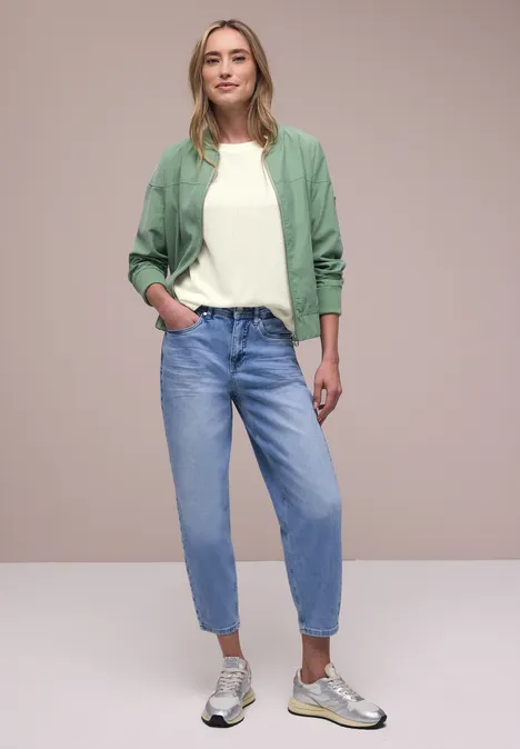 T-shirt à col rond en tricot off white