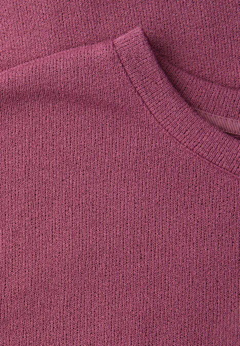 T-shirt à col rond en tricot dark clouded blush