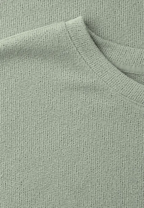 T-shirt à col rond en tricot mint leaf