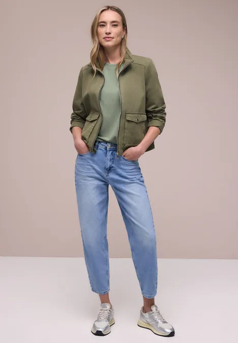 T-shirt à col rond en tricot mint leaf