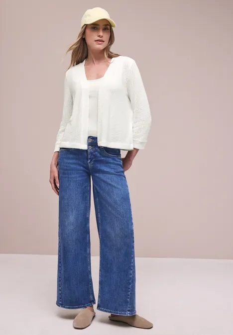 Langarm Jacke im Strick-Look off white Langarm Jacke im Strick-Look off white