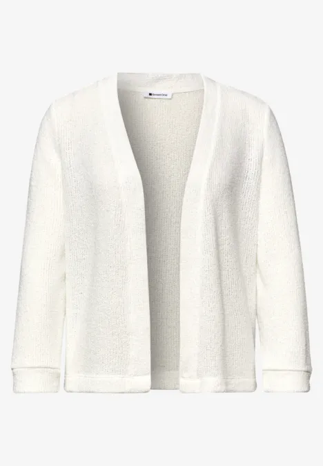 Langarm Jacke im Strick-Look off white Langarm Jacke im Strick-Look off white