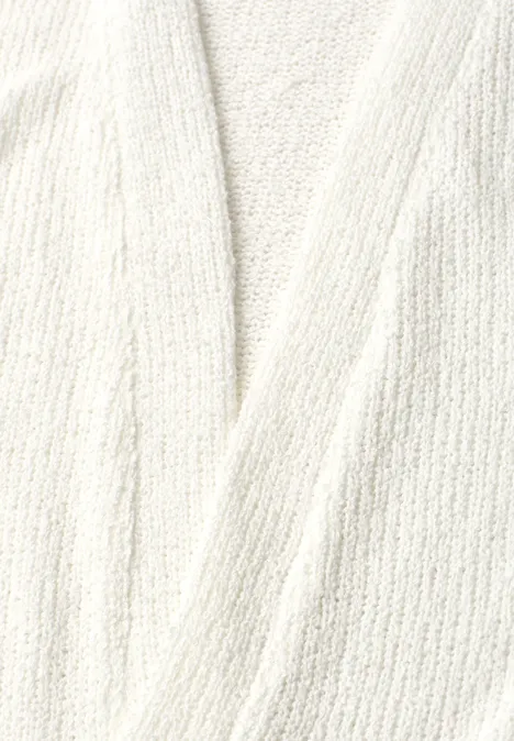 Langarm Jacke im Strick-Look off white Langarm Jacke im Strick-Look off white
