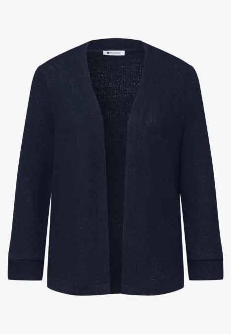 Langarm Jacke im Strick-Look shadowed navy Langarm Jacke im Strick-Look shadowed navy