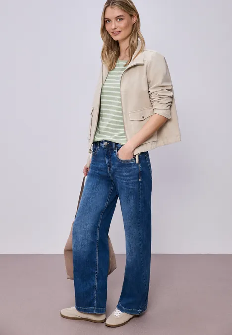 T-shirt à rayures Dropped Shoulder mint leaf