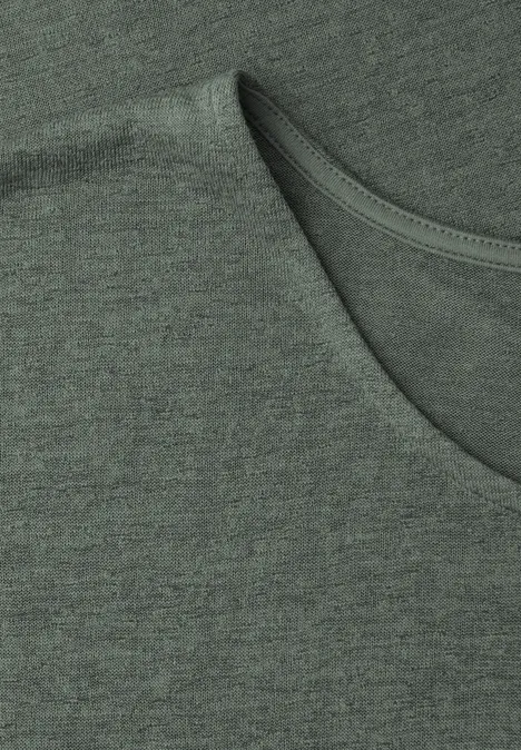 Chemise dropped shoulder look lin bound green