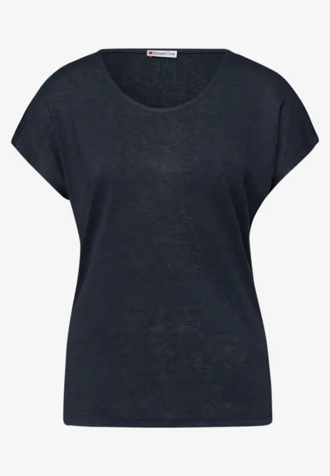 Chemise dropped shoulder look lin shadowed navy