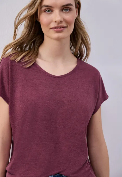 Chemise dropped shoulder look lin dark clouded blush