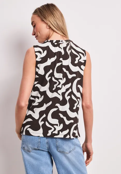 Top à motifs espresso brown