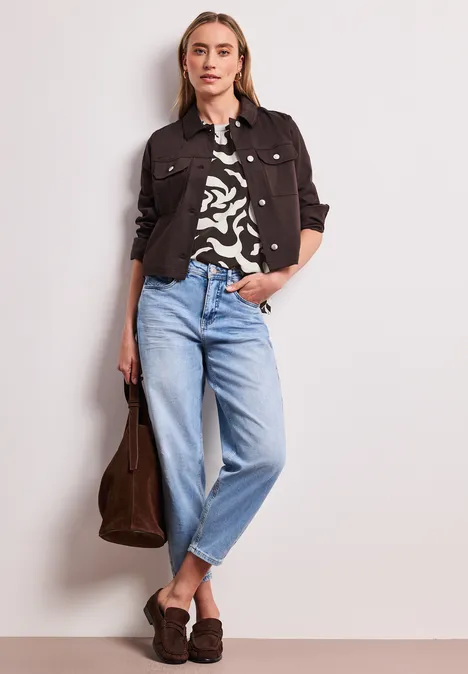 Top à motifs espresso brown