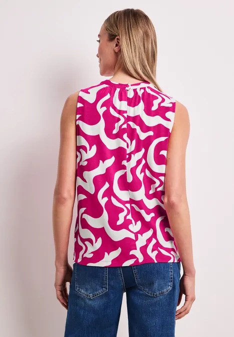 Top à motifs magenta dream