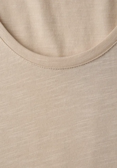 T-shirt de base cotton beige