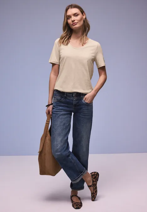 T-shirt de base cotton beige