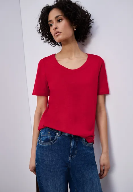 T-shirt de base salsa red