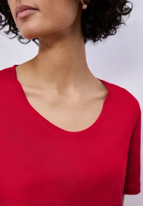 T-shirt de base salsa red