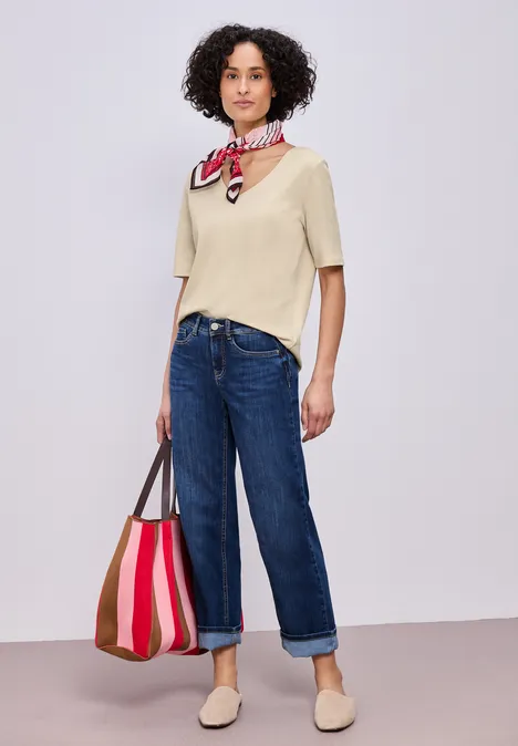 T-shirt de base smoke beige