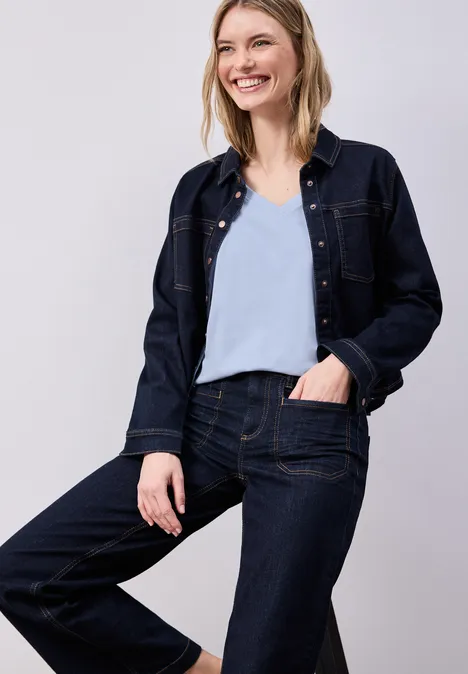 T-shirt de base cashmere blue