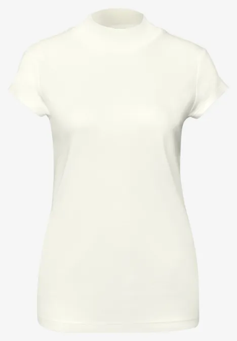 T-shirt de base avec Turtle Neck off white