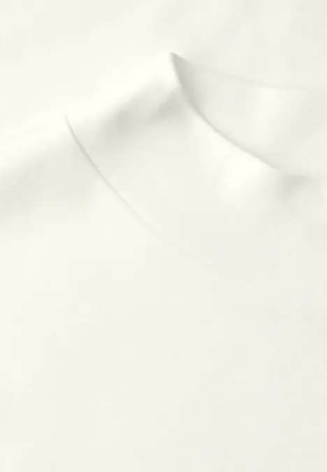 T-shirt de base avec Turtle Neck off white