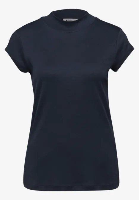 T-shirt de base avec Turtle Neck shadowed navy