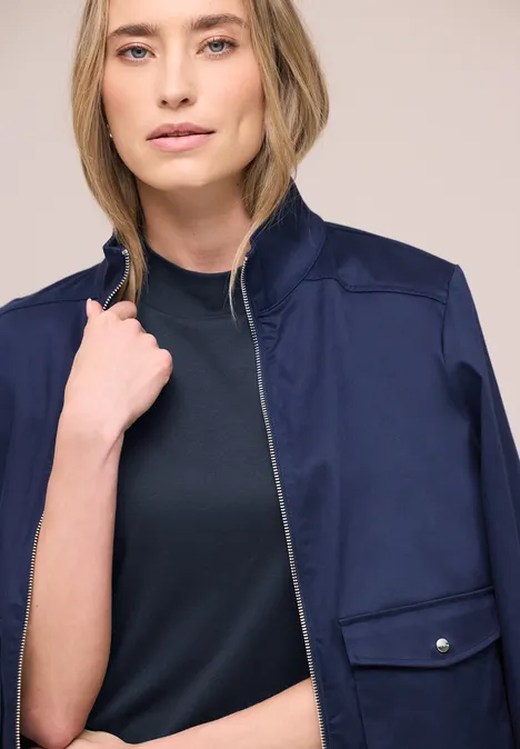 T-shirt de base avec Turtle Neck shadowed navy