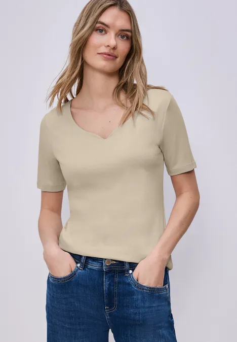 Basic T-Shirt cotton beige