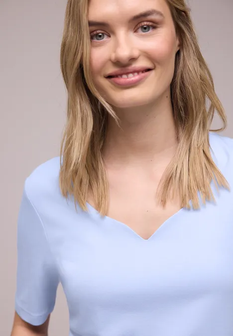 Basic koszulka cashmere blue