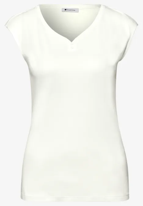 Shirt met knoopdetail off white