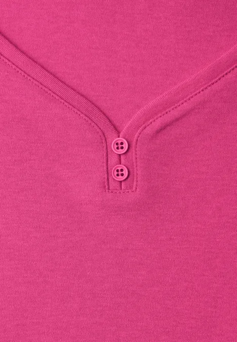 T-shirt avec détail de boutons magenta dream