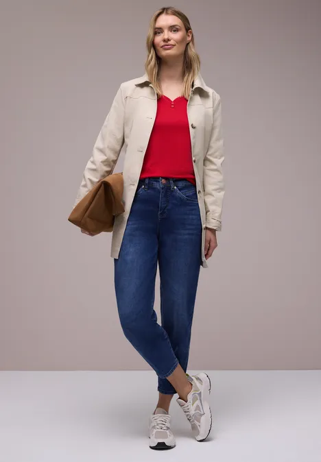 Ärmelloses Shirt mit Knopfdetail salsa red Ärmelloses Shirt mit Knopfdetail salsa red