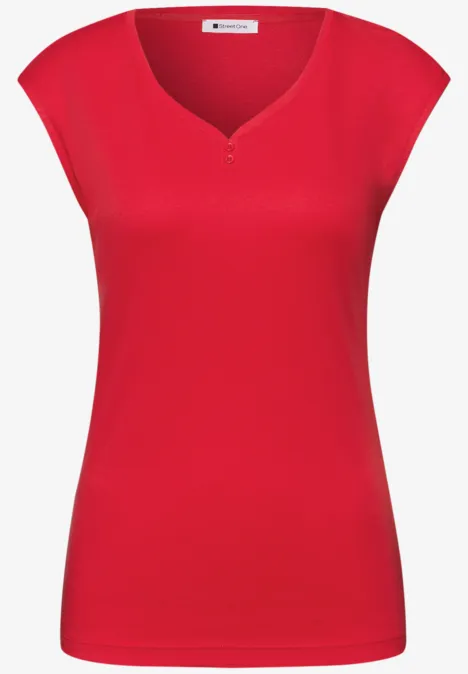 Ärmelloses Shirt mit Knopfdetail salsa red Ärmelloses Shirt mit Knopfdetail salsa red