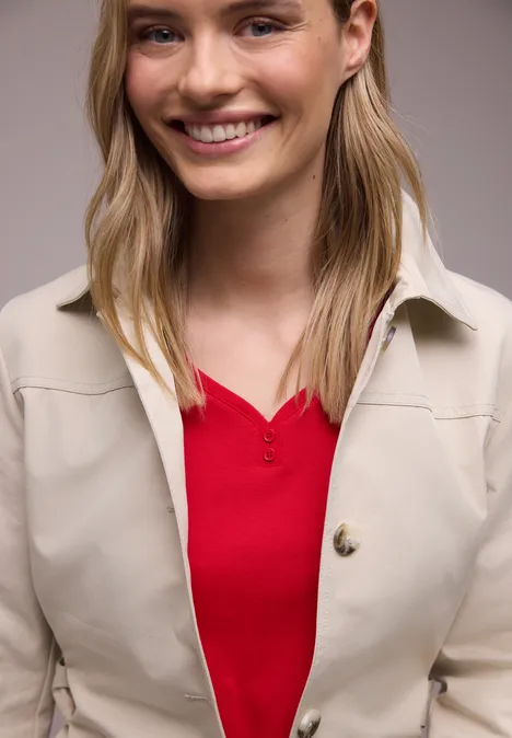 Ärmelloses Shirt mit Knopfdetail salsa red Ärmelloses Shirt mit Knopfdetail salsa red