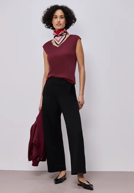 Shirt met knoopdetail truffle red