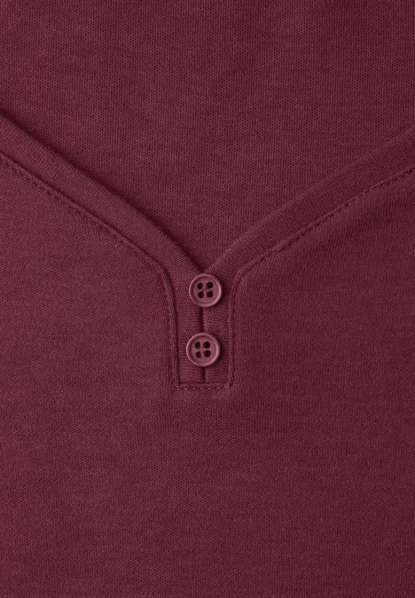 Shirt met knoopdetail truffle red