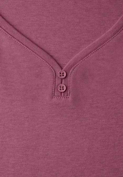 Shirt met knoopdetail dark clouded blush